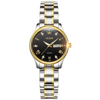 Olevs 5563L Black Watch Elegance Stainless Steel for Women